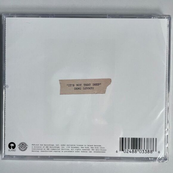 Demi Levato – It’s Not That Deep NEW Compact Disc, CD, SIGNED CD, Island, 2025 - Picture 2 of 2